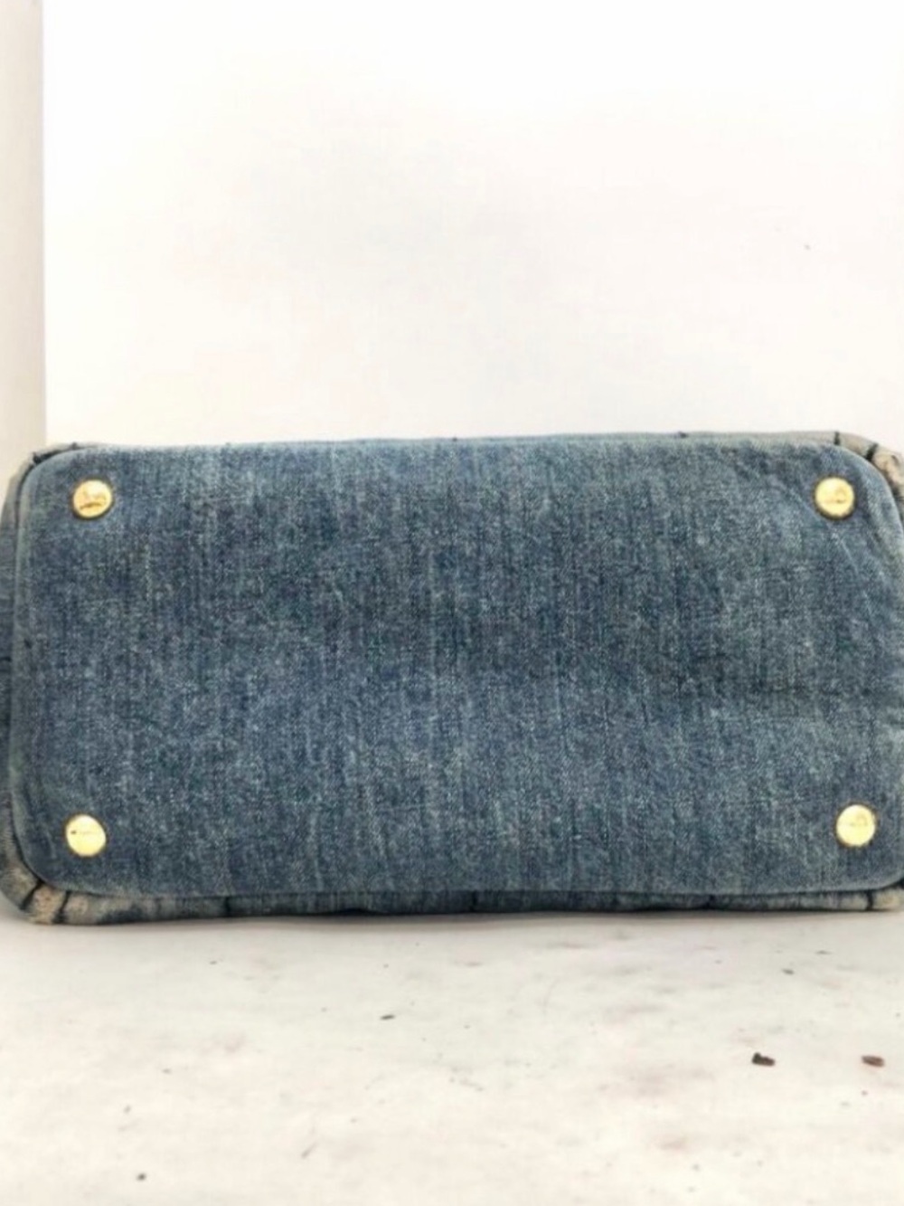 Prada Canapa Tote Vintage Denim Blue - Picture 9 of 15
